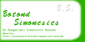 botond simoncsics business card